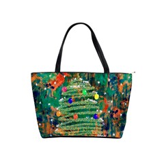 Watercolour Christmas Tree Painting Shoulder Handbags by Simbadda