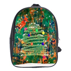 Watercolour Christmas Tree Painting School Bags(large)  by Simbadda