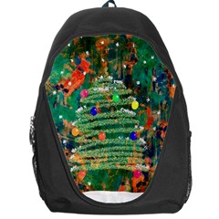 Watercolour Christmas Tree Painting Backpack Bag by Simbadda