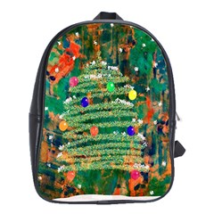 Watercolour Christmas Tree Painting School Bags (xl)  by Simbadda