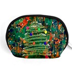 Watercolour Christmas Tree Painting Accessory Pouches (Medium)  Front