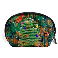 Watercolour Christmas Tree Painting Accessory Pouches (large)  by Simbadda