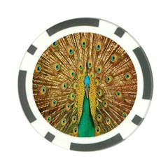 Peacock Bird Feathers Poker Chip Card Guard (10 Pack) by Simbadda