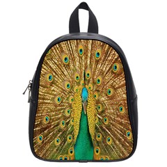 Peacock Bird Feathers School Bags (small)  by Simbadda