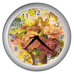 Victorian Background Wall Clocks (silver)  by Simbadda