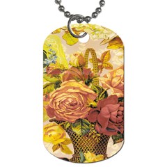 Victorian Background Dog Tag (two Sides) by Simbadda