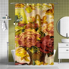 Victorian Background Shower Curtain 48  X 72  (small)  by Simbadda