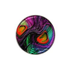 Peacock Feather Rainbow Hat Clip Ball Marker (4 Pack) by Simbadda