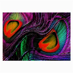 Peacock Feather Rainbow Large Glasses Cloth (2-side) by Simbadda