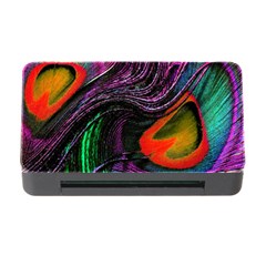 Peacock Feather Rainbow Memory Card Reader With Cf by Simbadda