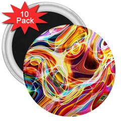 Colourful Abstract Background Design 3  Magnets (10 Pack)  by Simbadda