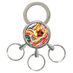 Colourful Abstract Background Design 3-ring Key Chains by Simbadda