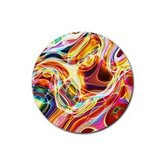 Colourful Abstract Background Design Rubber Coaster (round)  by Simbadda