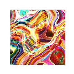 Colourful Abstract Background Design Small Satin Scarf (square) by Simbadda