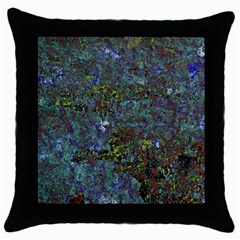 Stone Paints Texture Pattern Throw Pillow Case (black) by Simbadda