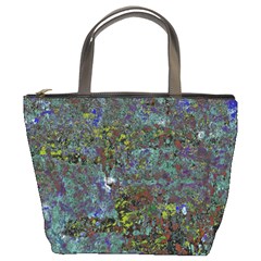 Stone Paints Texture Pattern Bucket Bags by Simbadda