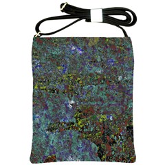 Stone Paints Texture Pattern Shoulder Sling Bags by Simbadda