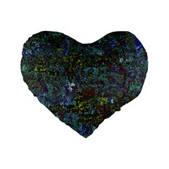 Stone Paints Texture Pattern Standard 16  Premium Flano Heart Shape Cushions by Simbadda