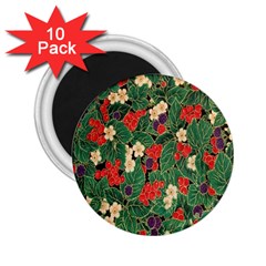 Berries And Leaves 2 25  Magnets (10 Pack)  by Simbadda