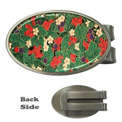 Berries And Leaves Money Clips (oval)  by Simbadda