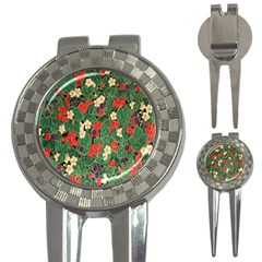 Berries And Leaves 3-in-1 Golf Divots by Simbadda