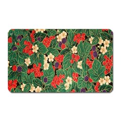 Berries And Leaves Magnet (rectangular) by Simbadda