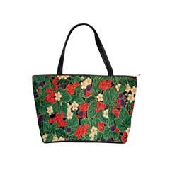 Berries And Leaves Shoulder Handbags by Simbadda