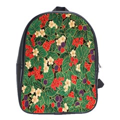 Berries And Leaves School Bags(large)  by Simbadda