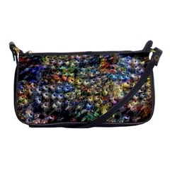 Multi Color Peacock Feathers Shoulder Clutch Bags by Simbadda