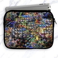 Multi Color Peacock Feathers Apple Ipad 2/3/4 Zipper Cases by Simbadda