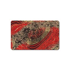 Red Gold Black Background Magnet (name Card) by Simbadda