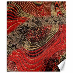 Red Gold Black Background Canvas 8  X 10  by Simbadda