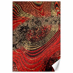 Red Gold Black Background Canvas 12  X 18   by Simbadda