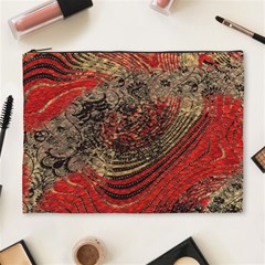 Red Gold Black Background Cosmetic Bag (xl) by Simbadda