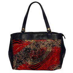 Red Gold Black Background Office Handbags by Simbadda