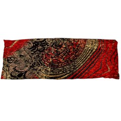 Red Gold Black Background Body Pillow Case (dakimakura) by Simbadda