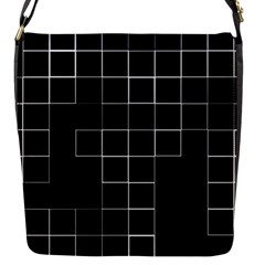 Abstract Clutter Flap Messenger Bag (s) by Simbadda