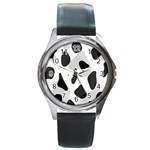 Abstract Venture Round Metal Watch Front