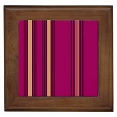 Stripes Background Wallpaper In Purple Maroon And Gold Framed Tiles by Simbadda