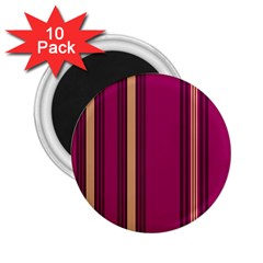 Stripes Background Wallpaper In Purple Maroon And Gold 2 25  Magnets (10 Pack)  by Simbadda