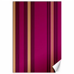 Stripes Background Wallpaper In Purple Maroon And Gold Canvas 12  X 18   by Simbadda