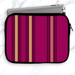 Stripes Background Wallpaper In Purple Maroon And Gold Apple Ipad 2/3/4 Zipper Cases by Simbadda