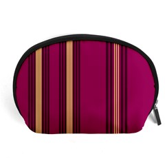 Stripes Background Wallpaper In Purple Maroon And Gold Accessory Pouches (large)  by Simbadda