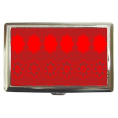 Red Flowers Velvet Flower Pattern Cigarette Money Cases by Simbadda