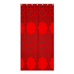 Red Flowers Velvet Flower Pattern Shower Curtain 36  X 72  (stall)  by Simbadda