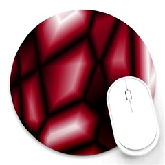 Red Abstract Background Round Mousepads