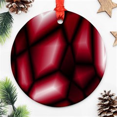 Red Abstract Background Ornament (round) by Simbadda