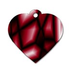 Red Abstract Background Dog Tag Heart (Two Sides) Front