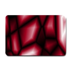 Red Abstract Background Small Doormat  by Simbadda