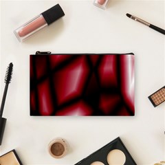 Red Abstract Background Cosmetic Bag (small)  by Simbadda